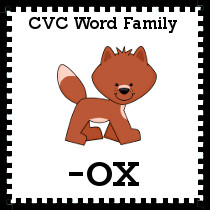 3 Dinosaurs - CVC Word Family Printables: -OX